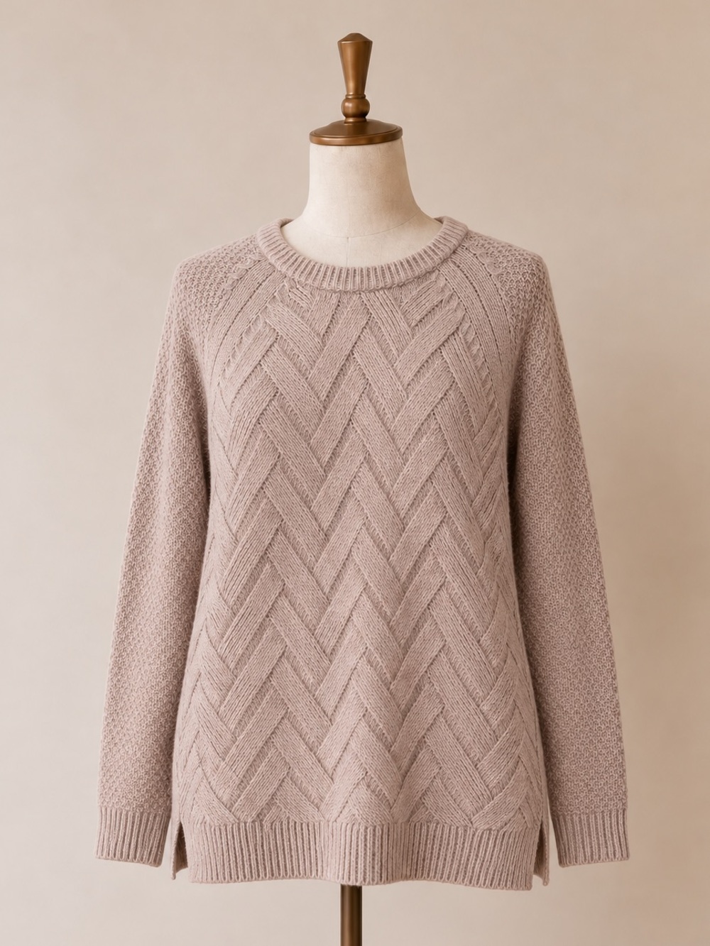 🌼 3/$15 SALE Sonoma Cable Knit Crewneck Sweater in Pale Blush L